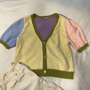 Vintage short sleeve cardigan